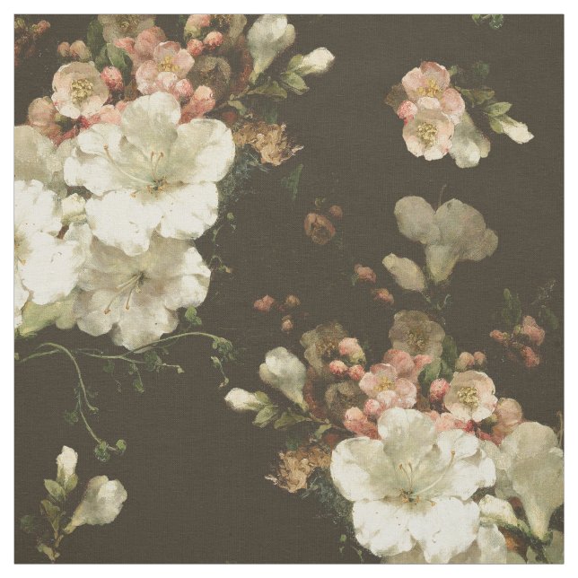 Vintages Creme-Floral-Muster Stoff (Muster)