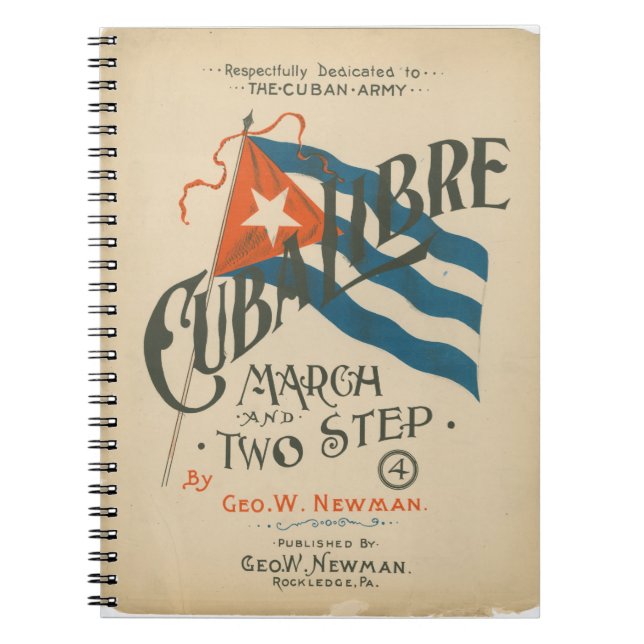 Vintages Cuba Libre-Notebook Notizblock (Vorderseite)