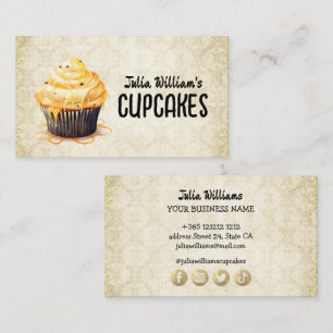 Vintages Cupcake-Bäckerei Visitenkarte