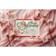 Vintages Cupid Valentine Postkarte