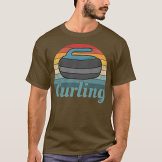 Vintages Curling-Stick Shooter-Retro T-Shirt