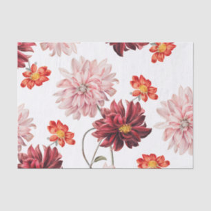 Vintages Dahlias-botanisches Papiertaschentuch Seidenpapier