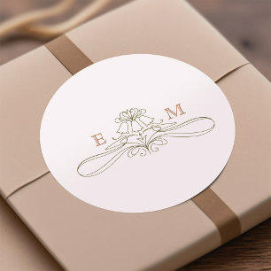 Vintages Daisy Art Nouveau von Mucha Runder Aufkleber