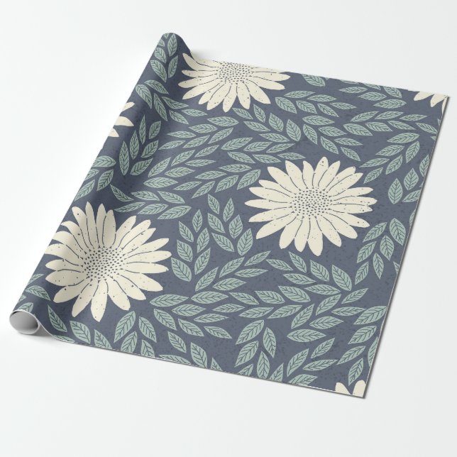 Vintages Daisy Bloom Wrapping Paper Geschenkpapier (Ungerollt)