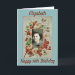 Vintages Daisy Butterfly Foto Geburtstag Karte<br><div class="desc">Eine schöne Blumenkarte Vintagen Geburtstags. Individuell füllen Sie das Foto mit Ihrem eigenen Bild des Geburtstagsmannes! Das Design ist mit wunderschönen dunklen Blume und Schmetterlingen rund um die Karte ausgestattet. Eine wunderschöne Art,  jemandem einen glücklichen Geburtstag zu wünschen.</div>