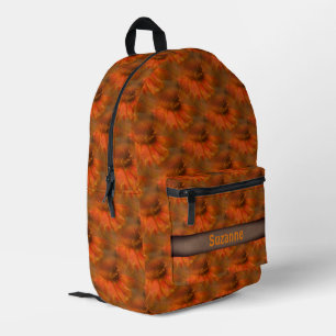 Vintages Daisy Floral Art Muster Personalisiert Bedruckter Rucksack