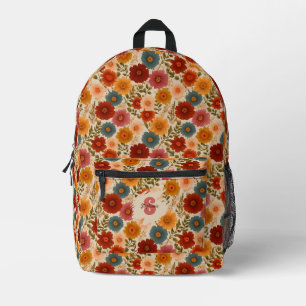 Vintages Daisy-Muster Bedruckter Rucksack