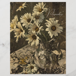 Vintages Daisy Muster Blumenseffia-Scrapbook