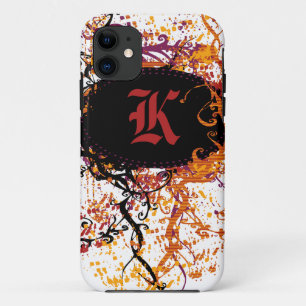 Vintages Damaskusmuster mit Monogram Letter K Case-Mate iPhone Hülle