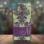 Vintages Damaskusmuster mit Monogramm Case-Mate iPhone Hülle<br><div class="desc">Ein Blumengarten mit einem Bereich für Ihren Anfang.</div>