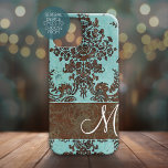 Vintages Damaskusmuster mit Monogramm iPhone 16 Pro Hülle<br><div class="desc">Ein Blumengarten mit einem Bereich für Ihren Anfang. Seien Sie ein Trendsetter mit diesem eleganten,  raffinierten Cover.</div>