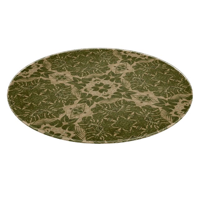 Vintages Damastmuster der Kunst Schneidebrett (Ecke)