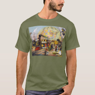 Vintages Dampfzug Poster Artwork Illinois T-Shirt
