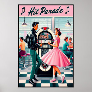 Vintages Dance Party Poster der 50er Jahre