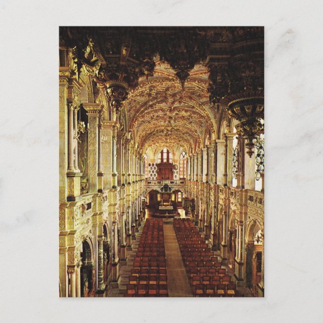 Vintages Dänemark, Fredricksburg, Burgkapelle Postkarte (Vorderseite)