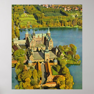 Vintages Dänemark, Schloss Frederiksburg Poster