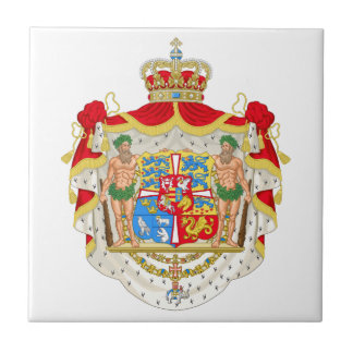Vintages dänisches königliches Wappen von Dänemark Fliese