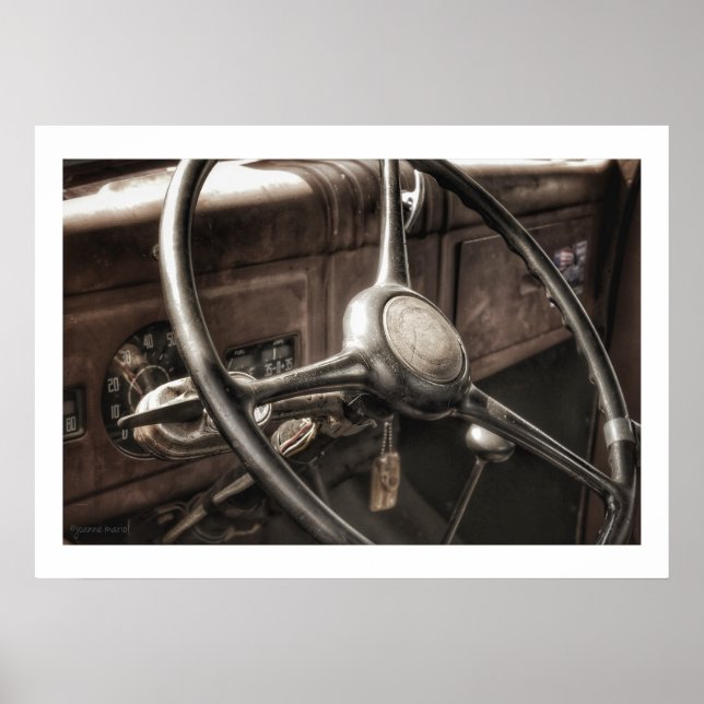 Vintages Dashboard-Poster drucken Poster (Vorne)