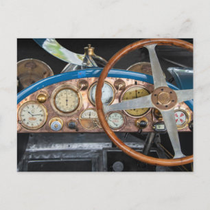 Vintages Dashboard Postkarte