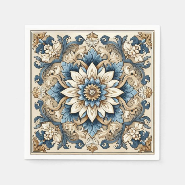 Vintages Dekorationsdesign Serviette (Vorderseite)