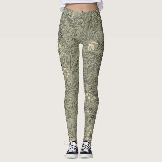 Vintages Dekorationsmuster rustikales botanisches  Leggings (Vorderseite)