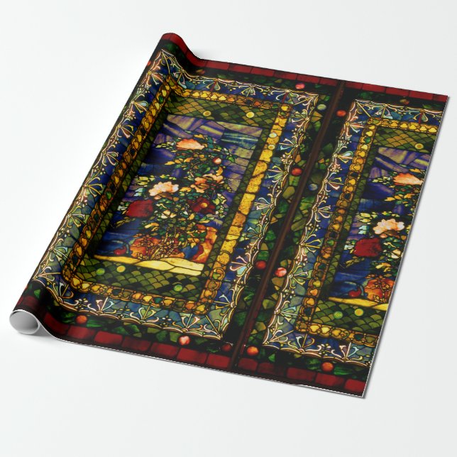 Vintages dekoratives, bleihaltiges Glas Geschenkpapier (Ungerollt)