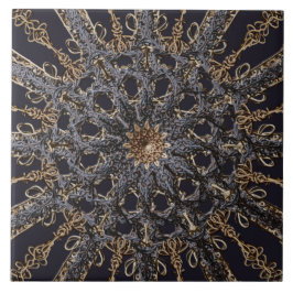 Vintages dekoratives Muster in der gotischen Art Fliese