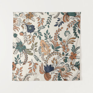 Vintages, dekoratives, nahtloses Muster  Wandteppich