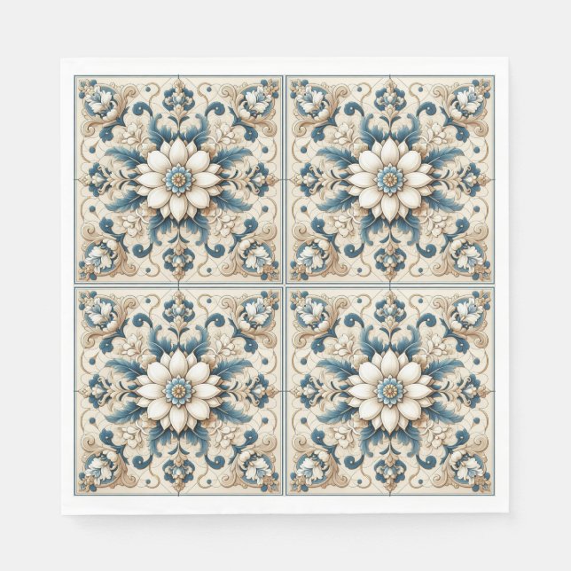 Vintages Dekordesign Serviette (Vorderseite)