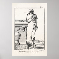 Vintages Denken menschliches Skelett Medizinische