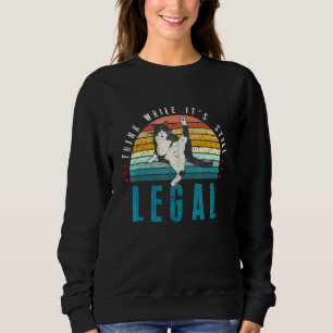 Vintages Denken, während es immer noch legale schw Sweatshirt