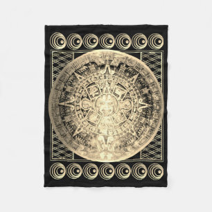 Vintages Design Aztec Kalender-Auswahlfeld Fleecedecke
