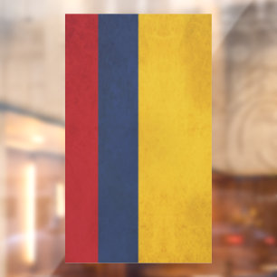 Vintages Design der kolumbianischen Flagge Fensteraufkleber