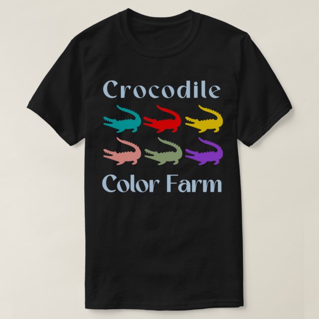 Vintages Design der Krokodilfarbenfarm T-Shirt (Design vorne)