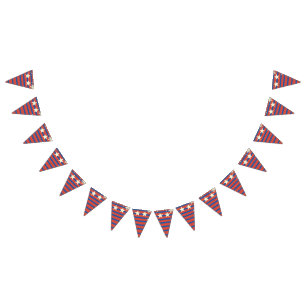 Vintages Design der Old School Colors, amerikanisc Wimpelkette