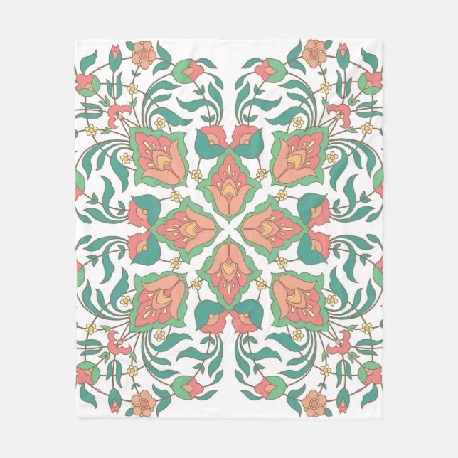 Vintages Design der Orientalie Fleecedecke (Vorderseite)