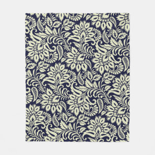 Vintages Design des indischen Blumengrunds Fleecedecke