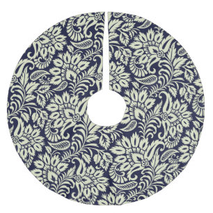 Vintages Design des indischen Blumengrunds Polyester Weihnachtsbaumdecke