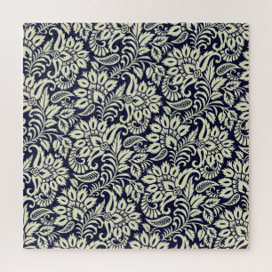Vintages Design des indischen Blumengrunds Puzzle