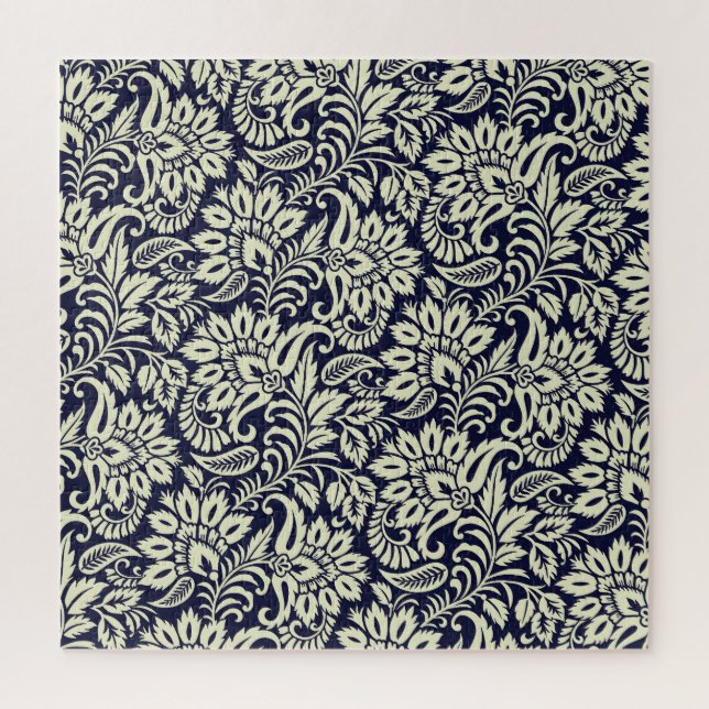 Vintages Design des indischen Blumengrunds Puzzle (Vertikal)