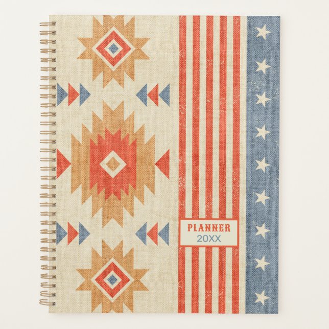 Vintages Design im amerikanischen Stil. Planer (Vorderseite)