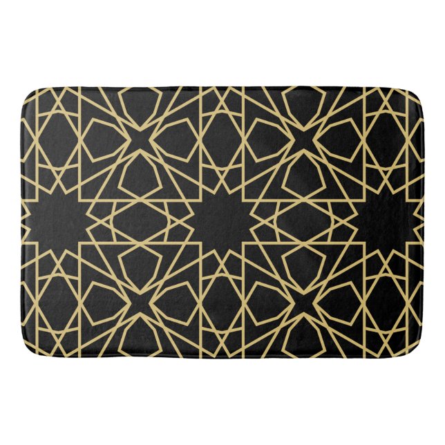 Vintages Design islamischer geometrischer Muster Badematte (Vorderseite)