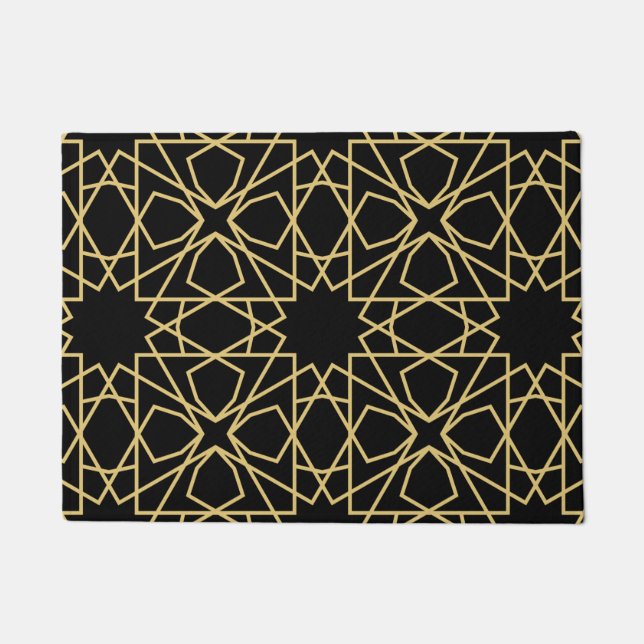 Vintages Design islamischer geometrischer Muster Fußmatte (Vorderseite)