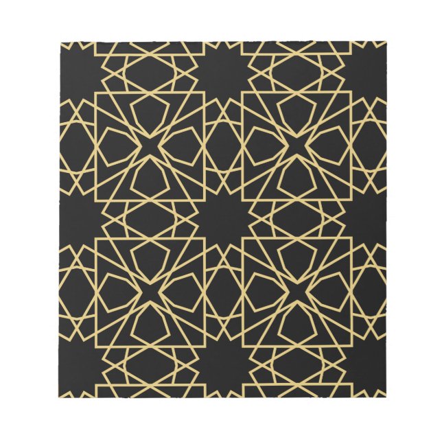 Vintages Design islamischer geometrischer Muster Notizblock (Vorderseite)