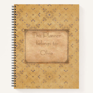 Vintages Design mit Retro-Muster Notizbuch