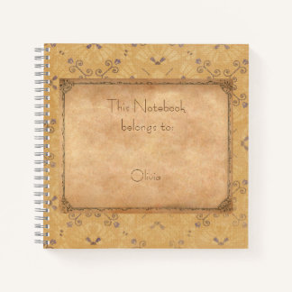 Vintages Design mit Retro-Muster Notizbuch