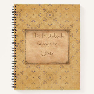 Vintages Design mit Retro-Muster Notizbuch