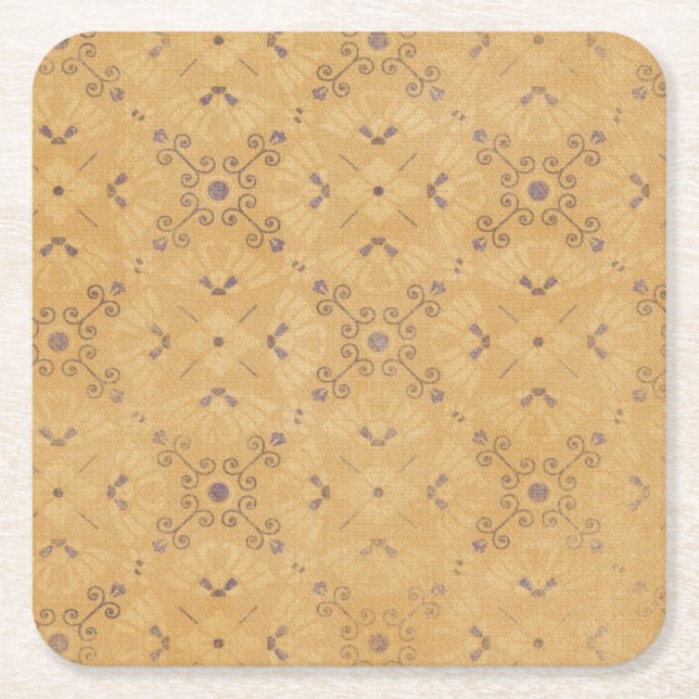 Vintages Design Rechteckiger Pappuntersetzer (Vorderseite)