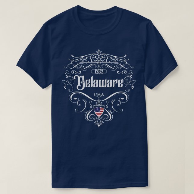 Vintages Design von Delaware 1 T-Shirt (Design vorne)