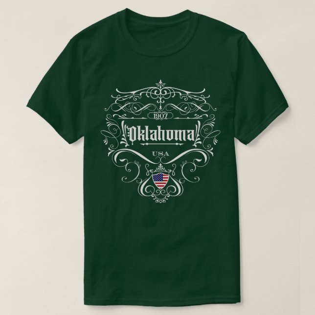 Vintages Design von Oklahoma 1 T-Shirt (Design vorne)